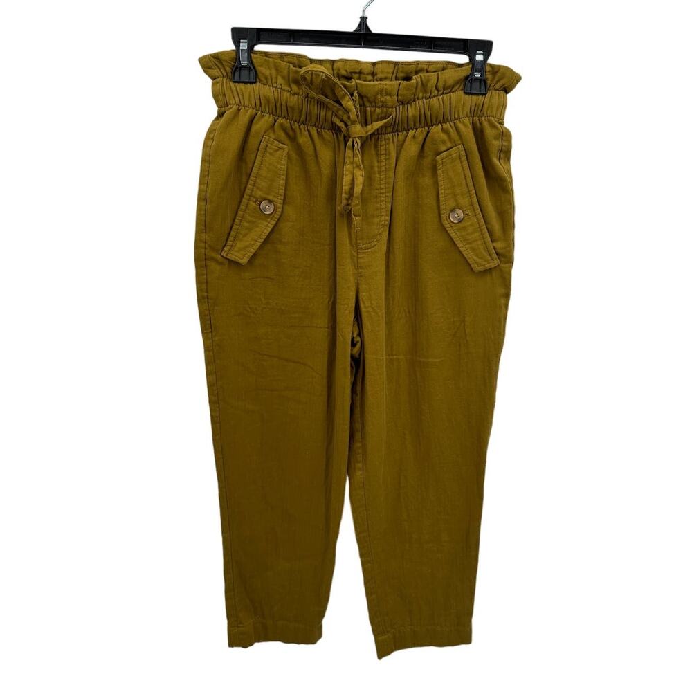 LOFT High Rise Straight Petite Tie Wast Paperbag Pants // Small Petite